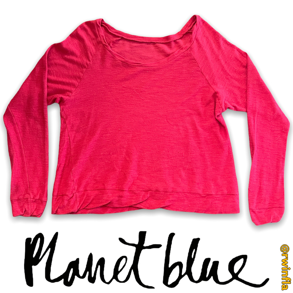 Blue Life Lightweight Sweater Solid Pullover Red